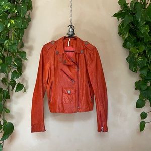Truth & Pride Leather Jacket *Blood Orange* 🤩